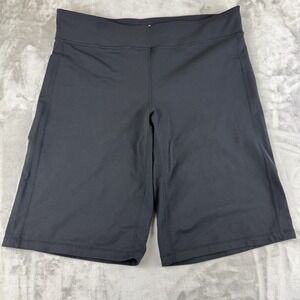 Athleta Biker Shorts Womens XL Black Stash Pocket Yoga Athletic Basic (1264)